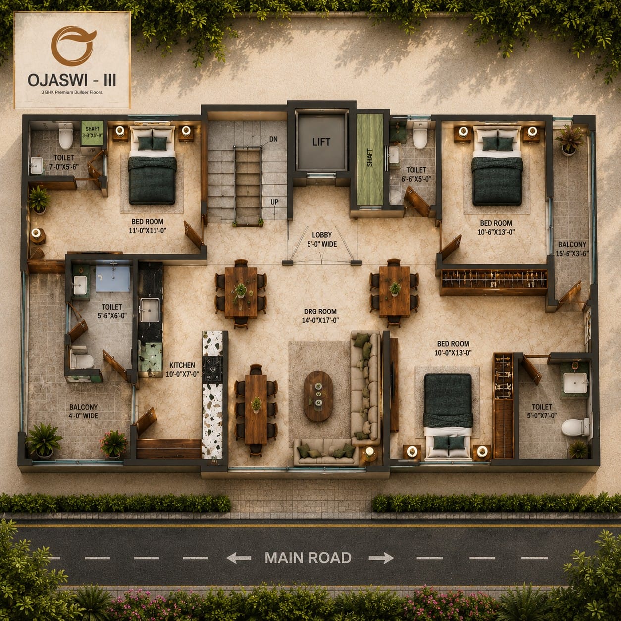 Ojaswi III 3BHK Premium Builder Floor - View 2